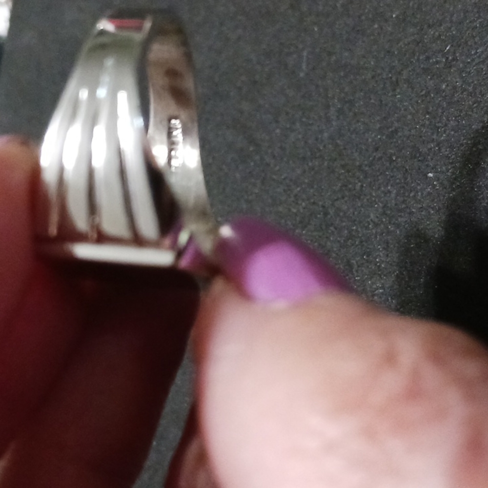 Men's Solid Sterling Initial Ring - image 2